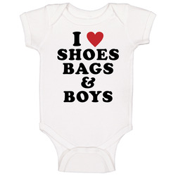 I Heart Love Shoes Bags And Boys Paris Hilton Baby One Piece