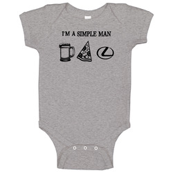Lexus Simple Man Beer Pizza Car Logo Driving Fan Baby One Piece