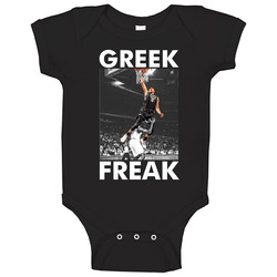 Giannis Antetokounmpo Greek Freak Dunking Milwaukee Basketball Baby On
