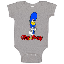 Miss Prissy Hen Cartoon Retro Vintage Baby One Piece