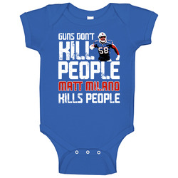 Matt Milano Guns Dont Kill Buffalo Football Fan Baby One Piece