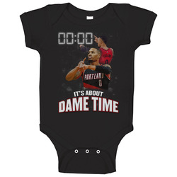 Damian Lillard Its About Dame Time Basketball Baby One Piece