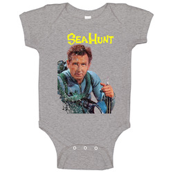 Sea Hunt Retro 50s Tv Show Poster Vintage Unisex Baby One Piece