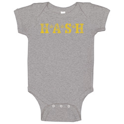 Hash Mash Logo Parody Pot Head Weed Smoker Fan Baby One Piece