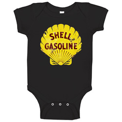 Shell Gasoline Distressed Worn Baby One Piece