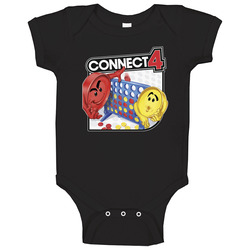 Connect 4 Best Board Game Of All Time Players Baby One Piece