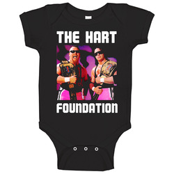 The Hart Foundation Bret Hart Jim The Anvil Baby One Piece