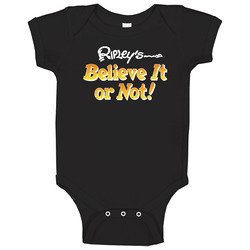 Ripley's Believe It Or Not Retro 80s Tv Show Logo Fan Cool Baby O
