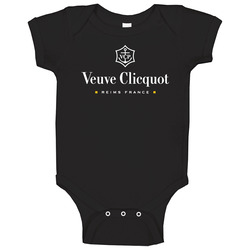 Veuve Clicquot Reims France Logo Champagne Wine Cool Baby One Piece
