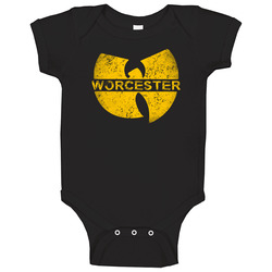 Worcester W Word Cool Wutang Logo Parody Baby One Piece