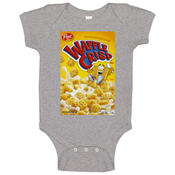 Waffle Crisp Box Greatest Cereal Of All Time Breakfast Fan Foodie Baby