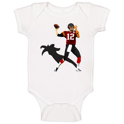 Tom Brady Goat Shadow Tampa Bay Football Baby One Piece