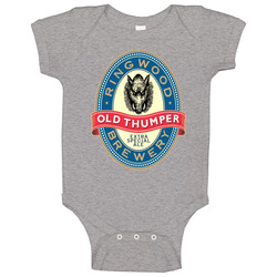 Ringwood Brewery Old Thumper Extra Special Ale Beer Logo Baby One Piec
