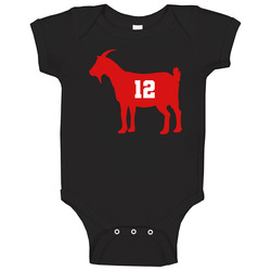 Tom Brady Goat Tampa Bay Funny Football Fan Baby One Piece