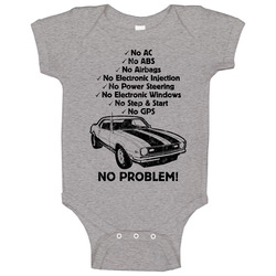 1968 Chevy Camaro No Problem Vintage Car Baby One Piece