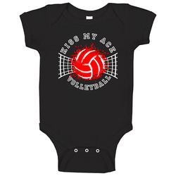 Kiss My Ace Volleyball Team Funny Team Name Sports Fan Womens Baby One