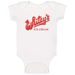 Whiteys Ice Cream Snack Food Logo Baby One Piece