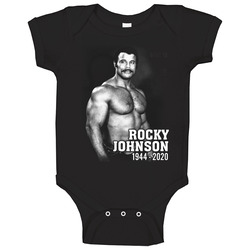 Rocky Johnson Wrestling Fan Memorial Baby One Piece