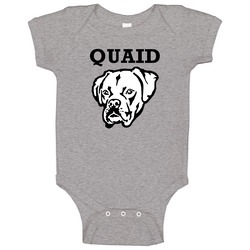 Quaid Boxer Big Head Pet Best Friend Dog Lover Baby One Piece