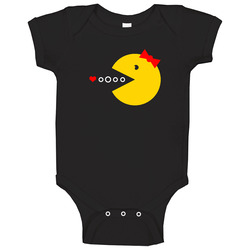 Valentine Mrs Pacman Love Cute Couples Valentines Day Baby One Piece