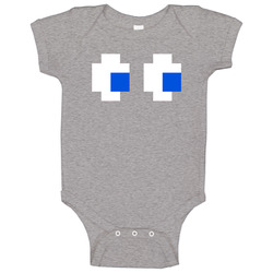 Yellow Mr Pac Man Ghost Hallowen Baby One Piece