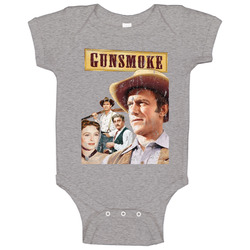 Gunsmoke Retro 50s Tv Show Poster Vintage Unisex Baby One Piece