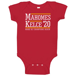 Mahomes Kelce 2020 Make Kansas City Champions Again Baby One Piece