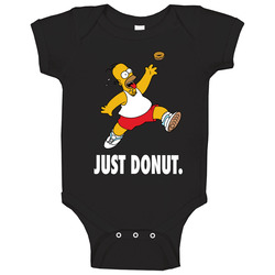 Just Donut Funny Homer Simpson Simpsons Cartoon Just Do It Parody Baby