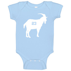 Michael Jordan 23 Goat North Carolina Basketball Fan Baby One Piece