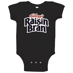 Raisin Bran Logo Greatest Cereal Of All Time Breakfast Fan Foodie Baby