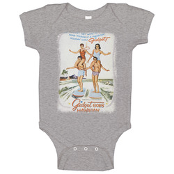Gidget Goes Hawaiian 60s Teen Movie Worn Look Vintage Unisex Baby One 