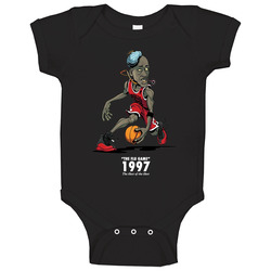 Michael Jordan Flu Game The Illest Chicago Basketball Fan Baby One Pie