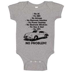 1958 Porsche 356 No Problem Vintage Car Baby One Piece