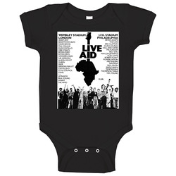 Live Aid Wembley Stadium Jfk Stadium Vintage Concert Baby One Piece