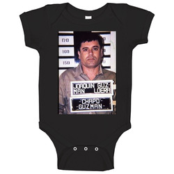 Joaquin El Chapo Guzman Mugshot Cool Cartel Leader Baby One Piece