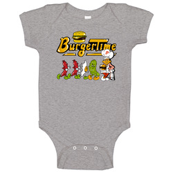 Burger Time Art Work 80s Video Game Fan Baby One Piece