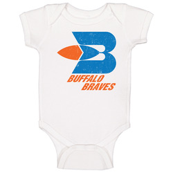 Buffalo Braves Basketball Retro Throwback Logo Worn Look Fan Baby One 