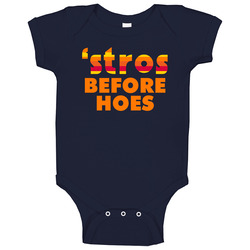 Stros Before Hoes Houston Baseball Team Fan Baby One Piece