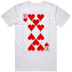 Ten Of Hearts Playing Card Group Halloween Costume T Shirt