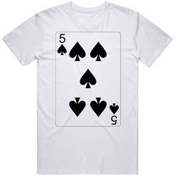 Five Of Spades Playing Card Group Halloween Costume T Shirt