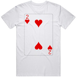 Two Of Hearts Playing Card Group Halloween Costume T Shirt