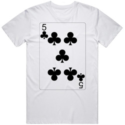 Five Of Clubs Playing Card Group Halloween Costume T Shirt