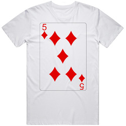Five Of Diamonds Playing Card Group Halloween Costume T Shirt
