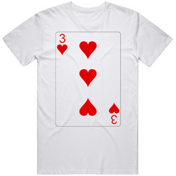 Three Of Hearts Playing Card Group Halloween Costume T Shirt