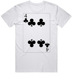 Four Of Clubs Playing Card Group Halloween Costume T Shirt
