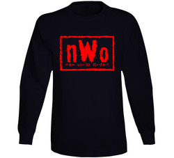 Nwo New World Order Professional Wrestling Stable Fan Long Sleeve T Shirt