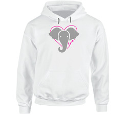 Ellen Degeneres  Heart Design Love Elephant Hoodie