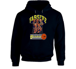 Fab Five Michigan Retro Caricature Navy Hoodie