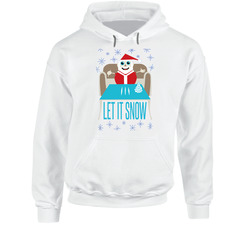 Walmart Let It Snow Snowman Ugly Sweater Parody Christmas Party Hoodie