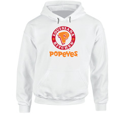Popeyes Chicken And Biscuits Fast Food Restaurant Distressed Look Hoodie